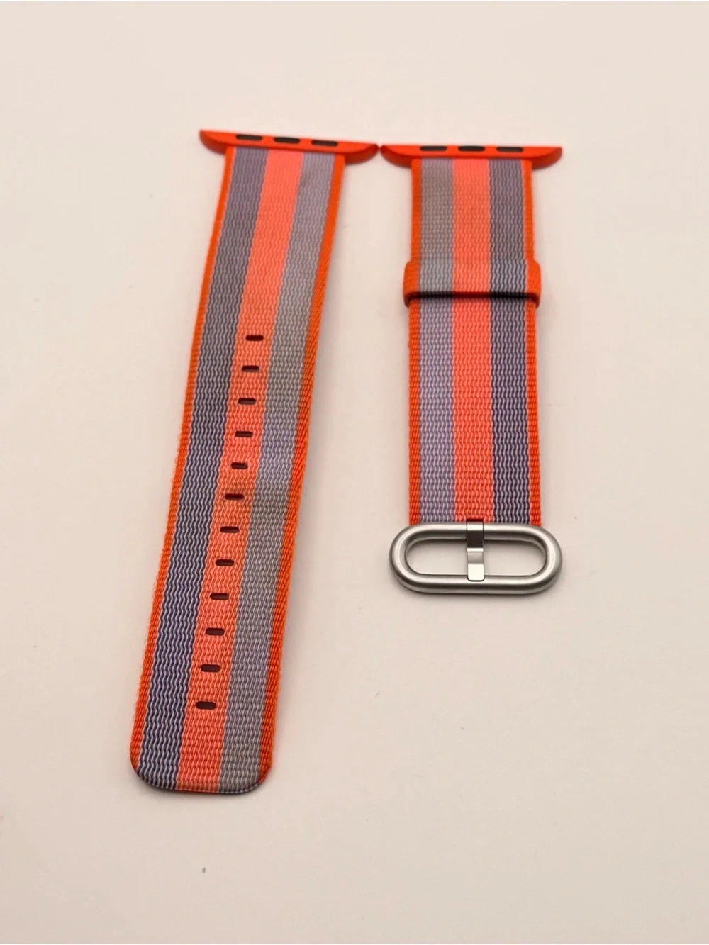 Original Apple Watch Woven NYLON Band 42MM 44MM 45MM 46MM 49MM Orange Stripe